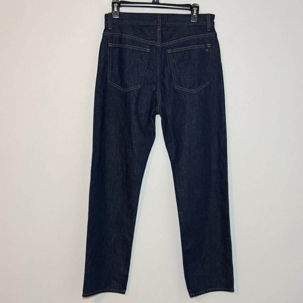 Madewell Longline Straight Jean Dark Indigo High Rise Button Fly 27 NX984 NWT - Picture 3 of 10